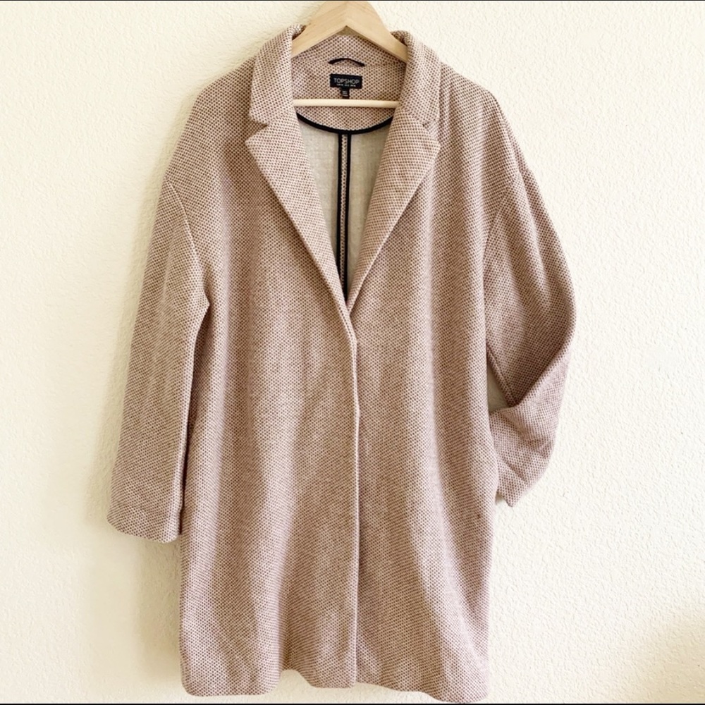 Topshop Woven Overcoat